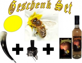 Aktion Geschenk Set Gürtelhalterung + Horn + Zwergentöter (Honig